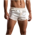 thumbnail image 1 of HUPOM Men'S Underwear Underwear For Men Pack Medium waist Elastic Waist Solid Thong Gold 2XL, 1 of 5