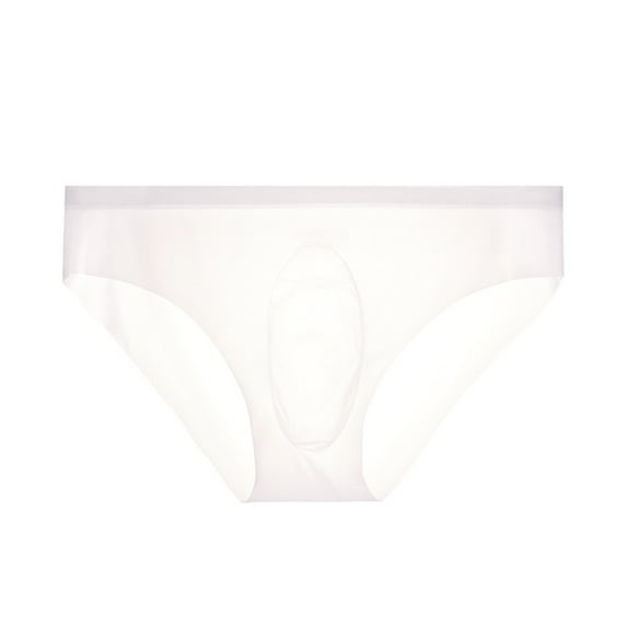 HUPOM Men'S Underwear Underwear For Men Pack Medium waist Elastic Waist Solid Thong White L