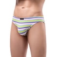 thumbnail image 1 of HUPOM Men'S Underwear Underwear For Men Pack Medium waist Elastic Waist Striped Briefs Pink M, 1 of 6