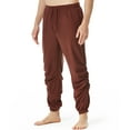 thumbnail image 1 of HUPOM Mens Casual Dress Pants Mens Pants Chinos Mid Waist Rise Full Straight-Leg Brown M, 1 of 6