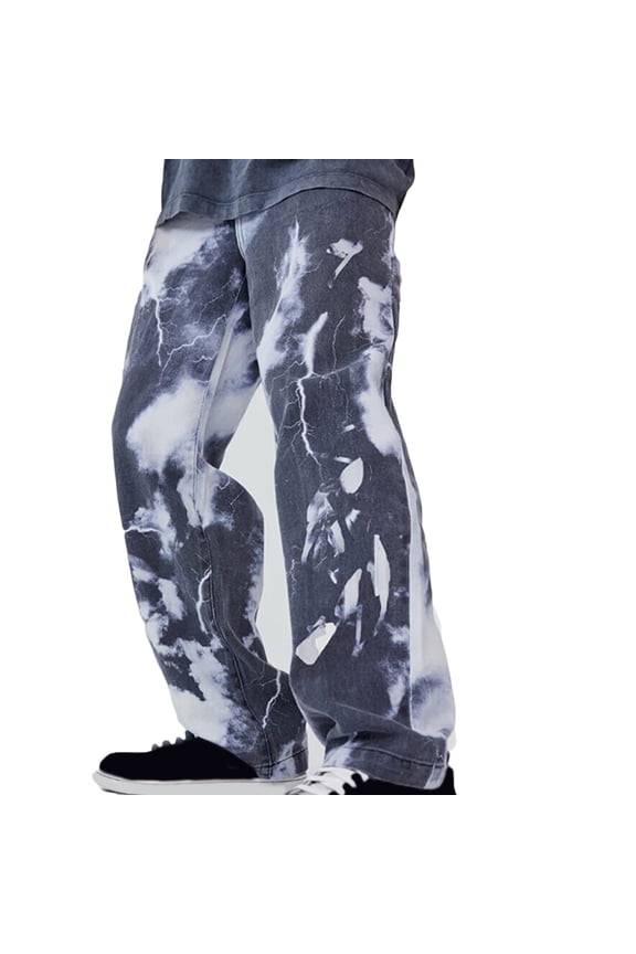 Mens Dress Pants Pants For Men Chinos High Waist Rise Long Slim Bootcut Blue L