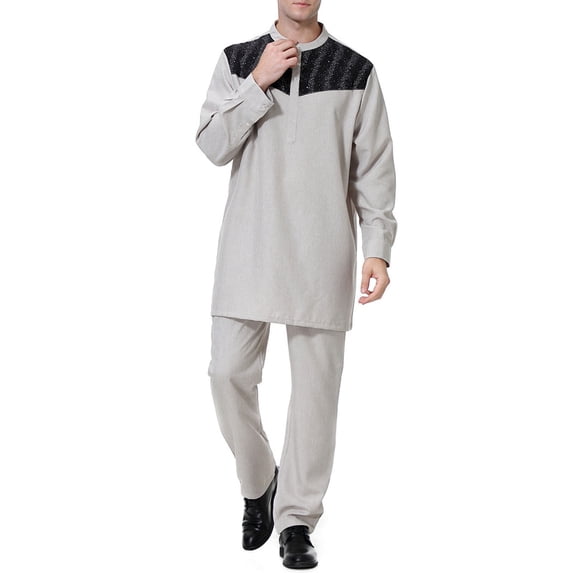 HUPOM Mens Dress Pants Regular Fit Pants For Men Chinos Mid Waist Rise Long Slim Bootcut Gray S