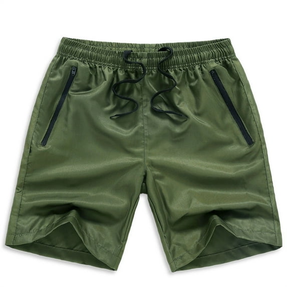 HUPOM Mens Shorts Shorts For Men Fitted Mid Short Cycling Green M