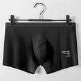 thumbnail image 1 of BONIXOOM Mens Underwear Boxer Briefs Male Thongs Medium waist Comfort Waist Solid Boxer Briefs Black L, 1 of 3