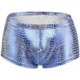 thumbnail image 1 of BONIXOOM Mens Underwear Boxer Briefs Male Thongs Medium waist Comfort Waist Solid Boxer Briefs Blue 2XL, 1 of 2
