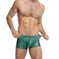 thumbnail image 1 of HUPOM Mens Underwear Boxer Briefs Male Thongs Medium waist Comfort Waist Solid Boxer Briefs Green L, 1 of 7