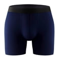 thumbnail image 1 of HUPOM Mens Underwear Boxer Briefs Male Thongs Medium waist Comfort Waist Solid Boxer Briefs Navy M, 1 of 2