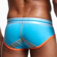 thumbnail image 1 of HUPOM Mens Underwear Boxer Briefs Male Thongs Medium waist Comfort Waist Solid Boxer Briefs Sky Blue L, 1 of 5