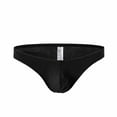 thumbnail image 1 of HUPOM Mens Underwear Boxer Briefs Male Thongs Medium waist Comfort Waist Solid Thong Black M, 1 of 5