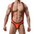 thumbnail image 1 of HUPOM Mens Underwear Boxer Briefs Male Thongs Medium waist Comfort Waist Solid Thong Orange 2XL, 1 of 9