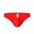 thumbnail image 1 of HUPOM Mens Underwear Boxer Briefs Male Thongs Medium waist Comfort Waist Solid Thong Red L, 1 of 5