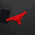 thumbnail image 1 of HUPOM Mens Underwear Boxer Briefs Male Thongs Medium waist Comfort Waist Solid Thong Red M, 1 of 6