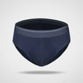 thumbnail image 1 of HUPOM Mens Underwear Boxer Briefs Male Thongs Medium waist Comfort Waist Striped Briefs Dark Blue 3XL, 1 of 3