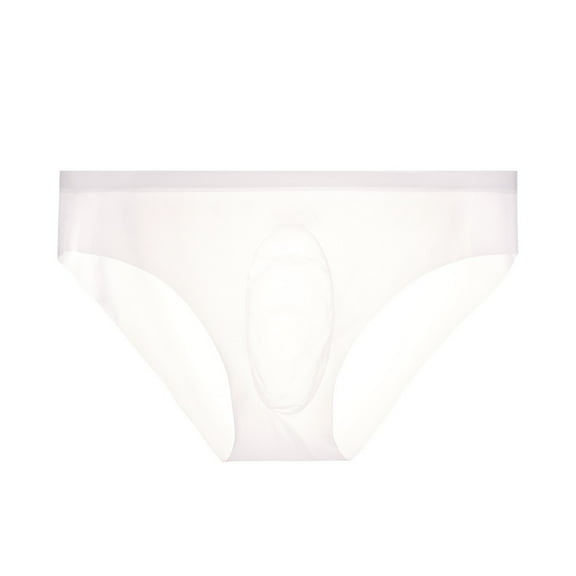 HUPOM Mens Underwear Boxer Briefs Male Thongs Medium waist Elastic Waist Solid Thong White XL