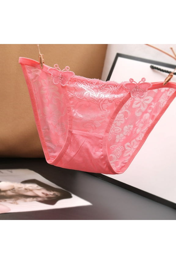 Organic Cotton Underwear Womens Underwear Thong Leisure Tie Comfort Waist Red M