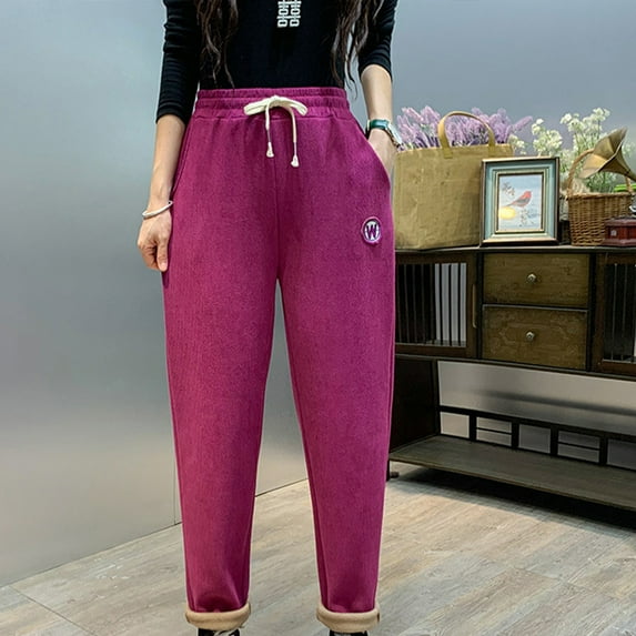 HUPOM Palazzo Pants For Women Casual Pants Trousers High Waist Rise Long Straight-Leg 3XL