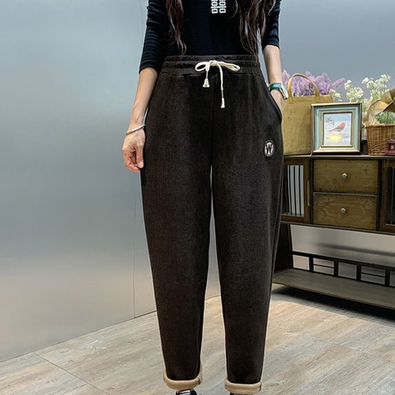 HUPOM Palazzo Pants For Women Dressy Cargo Pants Trousers High Waist Rise Long Straight-Leg 2XL