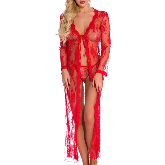 HUPOM Panties for Women Sexy Mid Waist Pull-On Jumpsuit Sleep Bodysuit on Clearance Red Size S