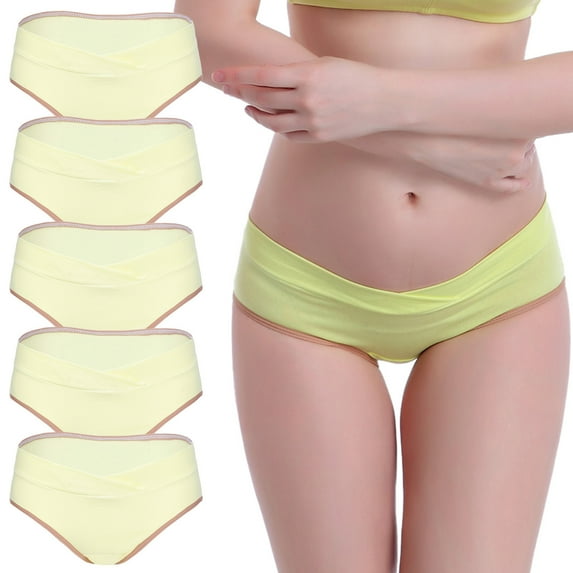 HUPOM Period Panties Panties For Women Period Leisure Tie Drop Waist Yellow 2XL