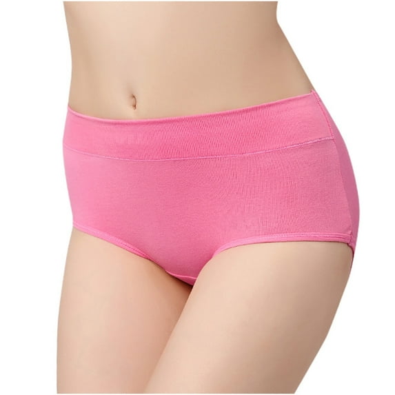 HUPOM Period Thong Underwear For Women Girls Underwear Briefs Casual Tie Seamless Waistband Pink M