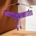 thumbnail image 1 of HUPOM Period Thong Underwear For Women Panties Thong Leisure Tie Comfort Waist Purple Free Size, 1 of 5