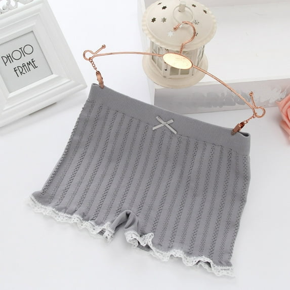 HUPOM Period Thong Underwear For Women Womens Underwear Boxer Briefs Leisure Tie Seamless Waistband Gray Free