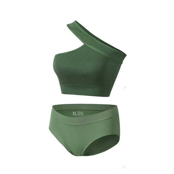 HUPOM Period Underwear For Women Silk Underwear For Women High waist Comfort Waist Solid Compression Army Green 2XL