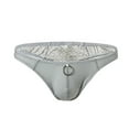 thumbnail image 1 of HUPOM Period Underwear For Women Silk Underwear For Women Medium waist Comfort Waist Solid Thong Gray XL, 1 of 4