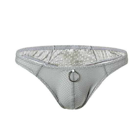 HUPOM Period Underwear For Women Silk Underwear For Women Medium waist Comfort Waist Solid Thong Gray XL