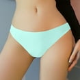 thumbnail image 1 of HUPOM Period Underwear For Women Silk Underwear For Women Medium waist Elastic Waist Solid Briefs Sky Blue M, 1 of 4