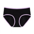 thumbnail image 1 of HUPOM Period Underwear For Women Silk Underwear For Women Medium waist Elastic Waist Solid Postpartum Purple 4XL, 1 of 2