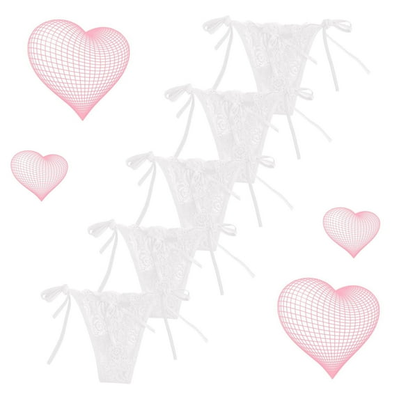 HUPOM Period Underwear For Women Silk Underwear For Women Medium waist Elastic Waist Solid Thong White XL