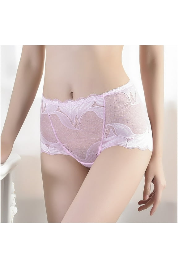 Pregnancy Underwear For Women Panties Briefs Leisure Tie Elastic Waist Pink XL