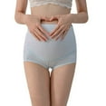 thumbnail image 1 of HUPOM Satin Panties Underwear High Waist Casual Tie Maternity Waist Blue XL, 1 of 5
