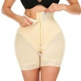 thumbnail image 1 of HUPOM Satin Panties Womens Underwear Postpartum Casual Zipper Comfort Waist Beige 2XL, 1 of 9