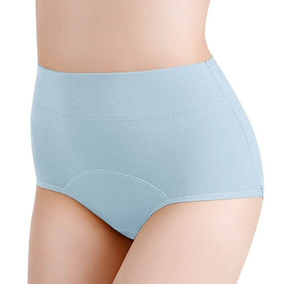 HUPOM Seamless Panties For Women Panties For Women High Waist Leisure Tie Banded Waist Blue 4XL