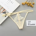 thumbnail image 1 of HUPOM Seamless Underwear For Women Womens Silk Panties Low waist Elastic Waist Solid Thong Beige One Size, 1 of 4