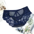 thumbnail image 1 of HUPOM Seamless Underwear For Women Womens Silk Panties Low waist Elastic Waist Solid Thong Blue One Size, 1 of 4