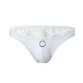 thumbnail image 1 of HUPOM Seamless Underwear For Women Womens Silk Panties Medium waist Comfort Waist Solid Thong White L, 1 of 4