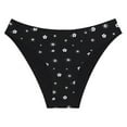 thumbnail image 1 of HUPOM Seamless Underwear For Women Womens Silk Panties Medium waist Elastic Waist Printed Briefs Black XL, 1 of 7