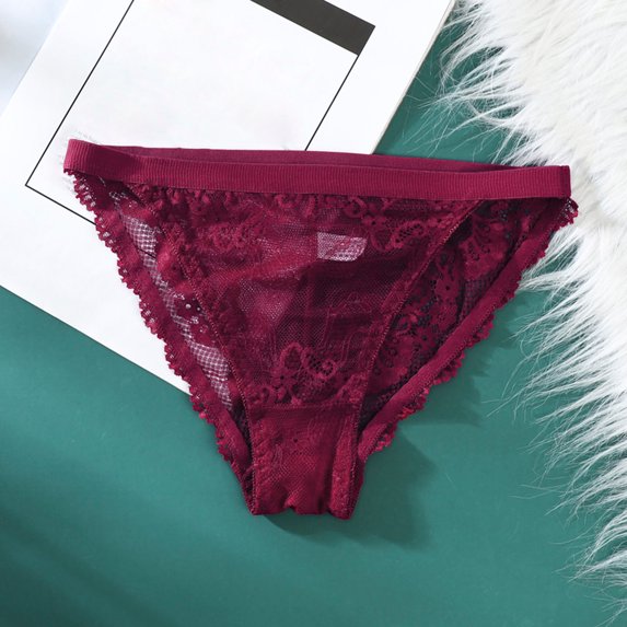 HUPOM Sexy Panties For Women Panties For Girls Briefs Activewear Tie Elastic Waist Red One Size