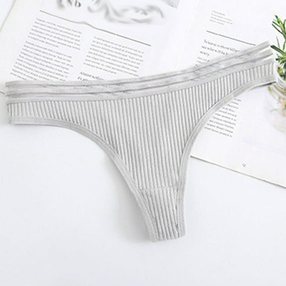 HUPOM Sexy Panties For Women Panties For Women Thong Activewear None Elastic Waist Gray L