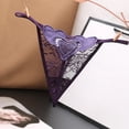 thumbnail image 1 of HUPOM Sexy Panties For Women Underwear For Women Thong Leisure Tie Drop Waist Purple One Size, 1 of 1