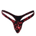 thumbnail image 1 of HUPOM Sexy Underwear For Men Men’S Underwear Briefs Low waist Drop Waist Printed Thong Wine One Size, 1 of 4