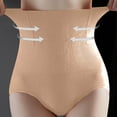 thumbnail image 1 of HUPOM Sexy Underwear For Women Women’S Underwear Briefs High waist Comfort Waist Solid Shaping & Control Beige XL, 1 of 9