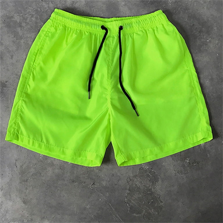 Neon green shorts mens cheap