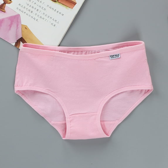 HUPOM Silk Panties Underwear For Women Briefs Leisure Tie Drop Waist Pink One size