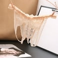 thumbnail image 1 of HUPOM Silk Panties Womens Underwear Thong Leisure Tie Drop Waist Beige One Size, 1 of 1