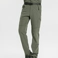 thumbnail image 1 of HUPOM Slim Fit Dress Pants For Men Mens Pants Track Pants High Waist Rise Short Slim Bootcut Army Green 2XL, 1 of 4
