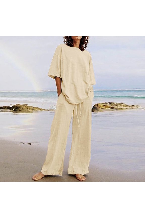 Straight Leg Sweatpants For Women Cargo Pants Trousers High Waist Rise Short Straight-Leg Khaki 4XL